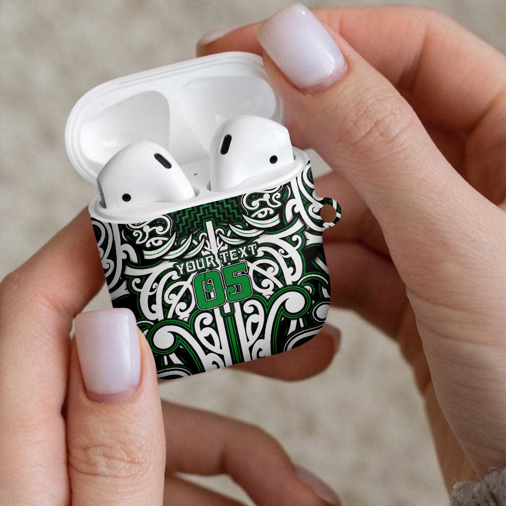 Custom Aotearoa Ngai Tahu AirPods Case Maori Tribal Pattern Mix Poutama