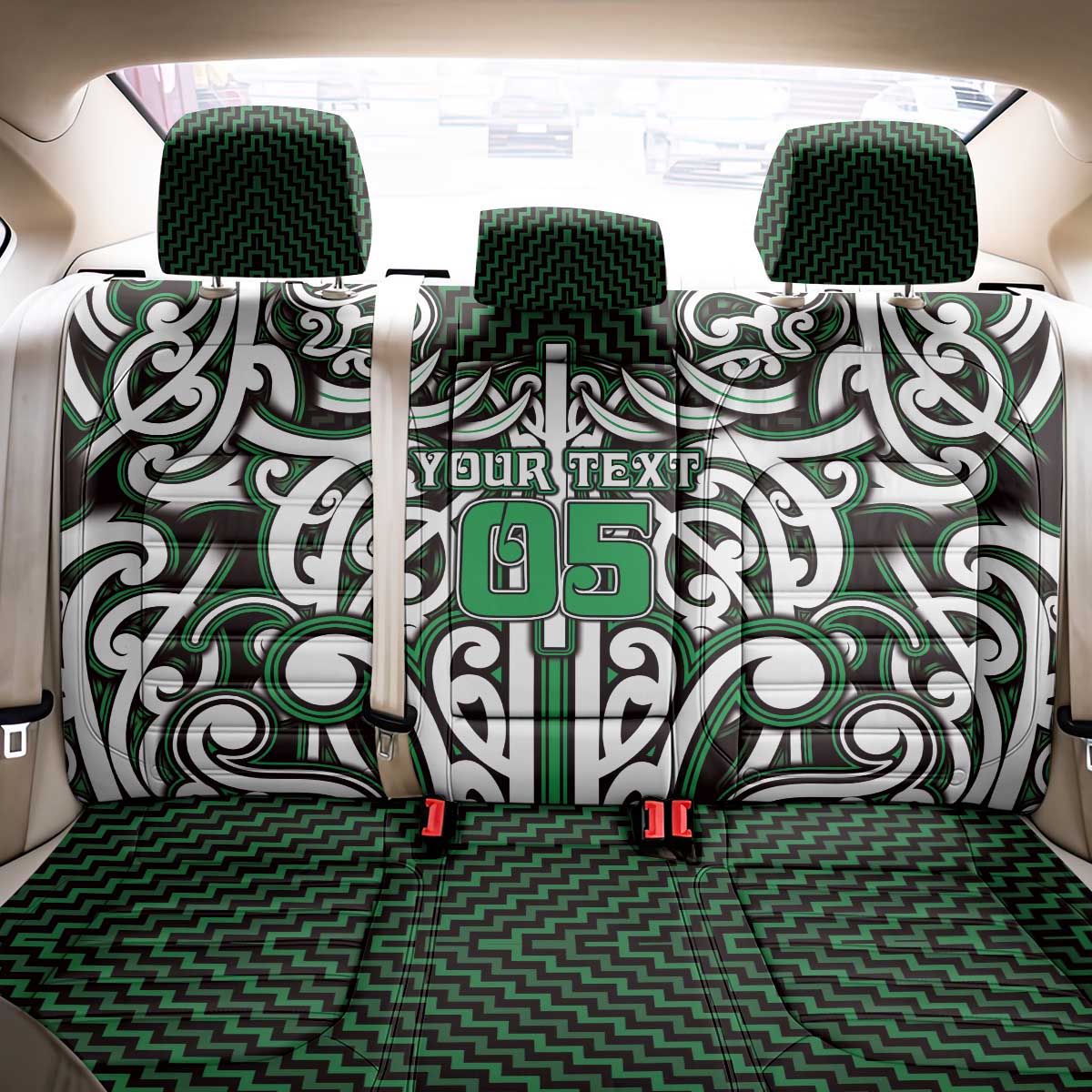 Custom Aotearoa Ngai Tahu Back Car Seat Cover Maori Tribal Pattern Mix Poutama