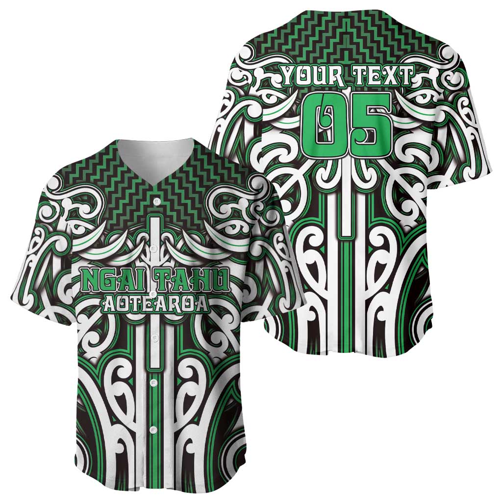 Custom Aotearoa Ngai Tahu Baseball Jersey Maori Tribal Pattern Mix Poutama