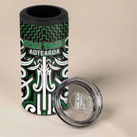 Custom Aotearoa Ngai Tahu 4 in 1 Can Cooler Tumbler Maori Tribal Pattern Mix Poutama