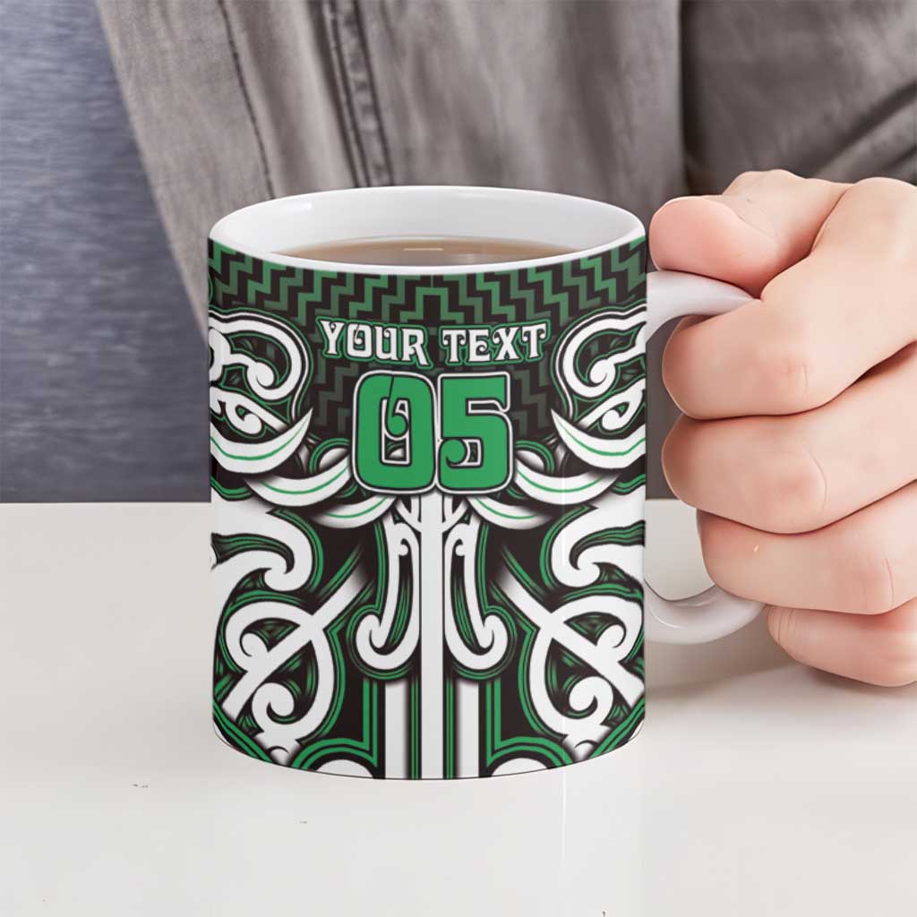 Custom Aotearoa Ngai Tahu Ceramic Mug Maori Tribal Pattern Mix Poutama