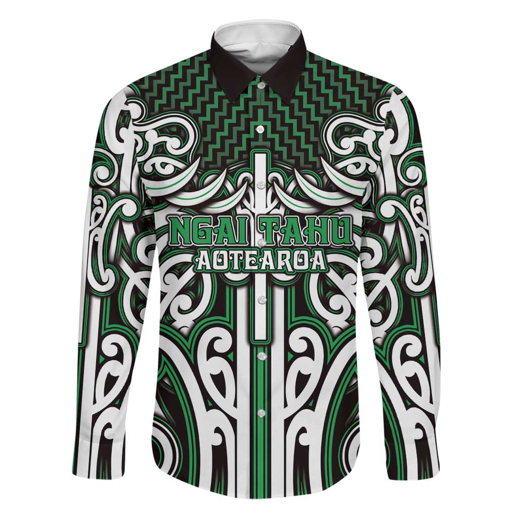 Custom Aotearoa Ngai Tahu Family Matching Off Shoulder Maxi Dress and Hawaiian Shirt Maori Tribal Pattern Mix Poutama