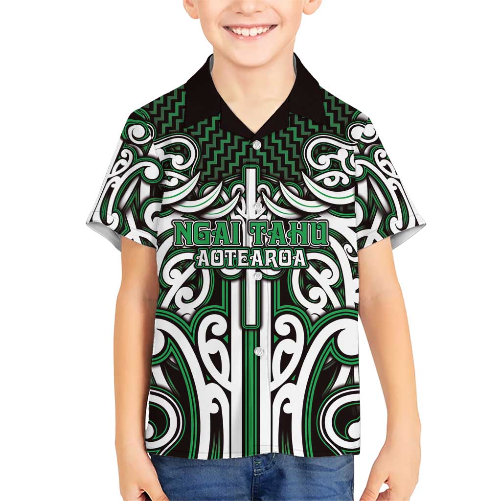 Custom Aotearoa Ngai Tahu Family Matching Off Shoulder Maxi Dress and Hawaiian Shirt Maori Tribal Pattern Mix Poutama