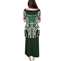 Custom Aotearoa Ngai Tahu Family Matching Puletasi and Hawaiian Shirt Maori Tribal Pattern Mix Poutama