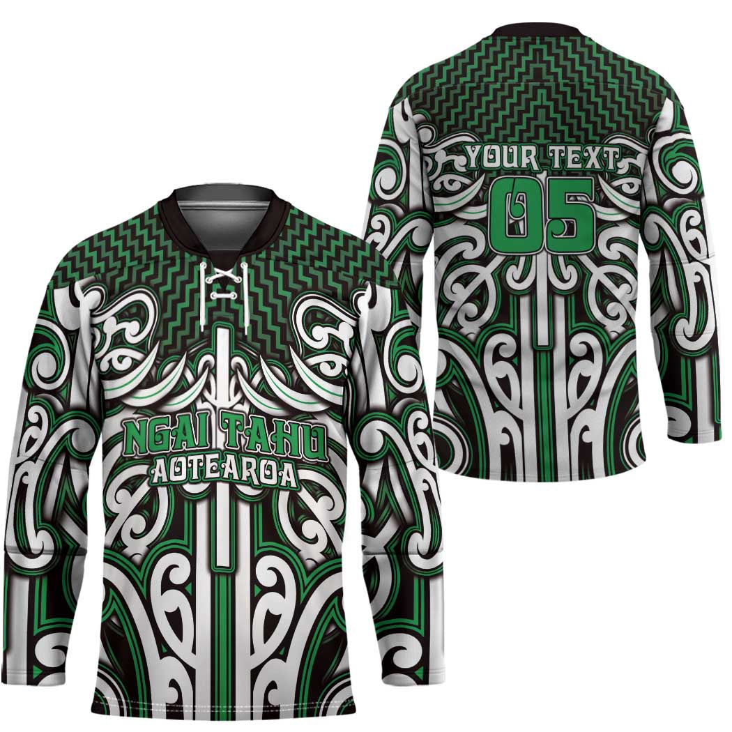 Custom Aotearoa Ngai Tahu Hockey Jersey Maori Tribal Pattern Mix Poutama LT05 - Polynesian Pride