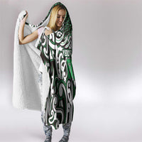 Custom Aotearoa Ngai Tahu Hooded Blanket Maori Tribal Pattern Mix Poutama