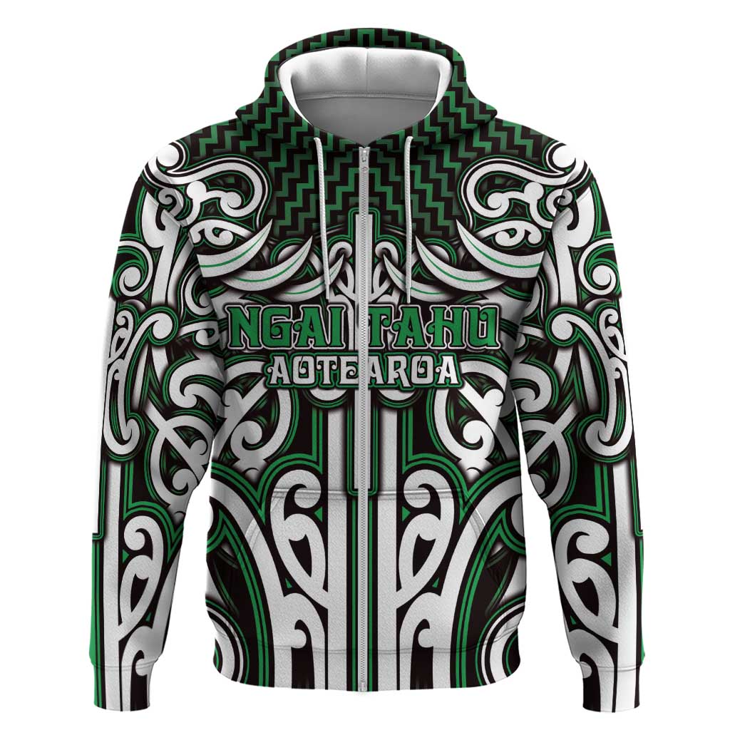 Custom Aotearoa Ngai Tahu Hoodie Maori Tribal Pattern Mix Poutama