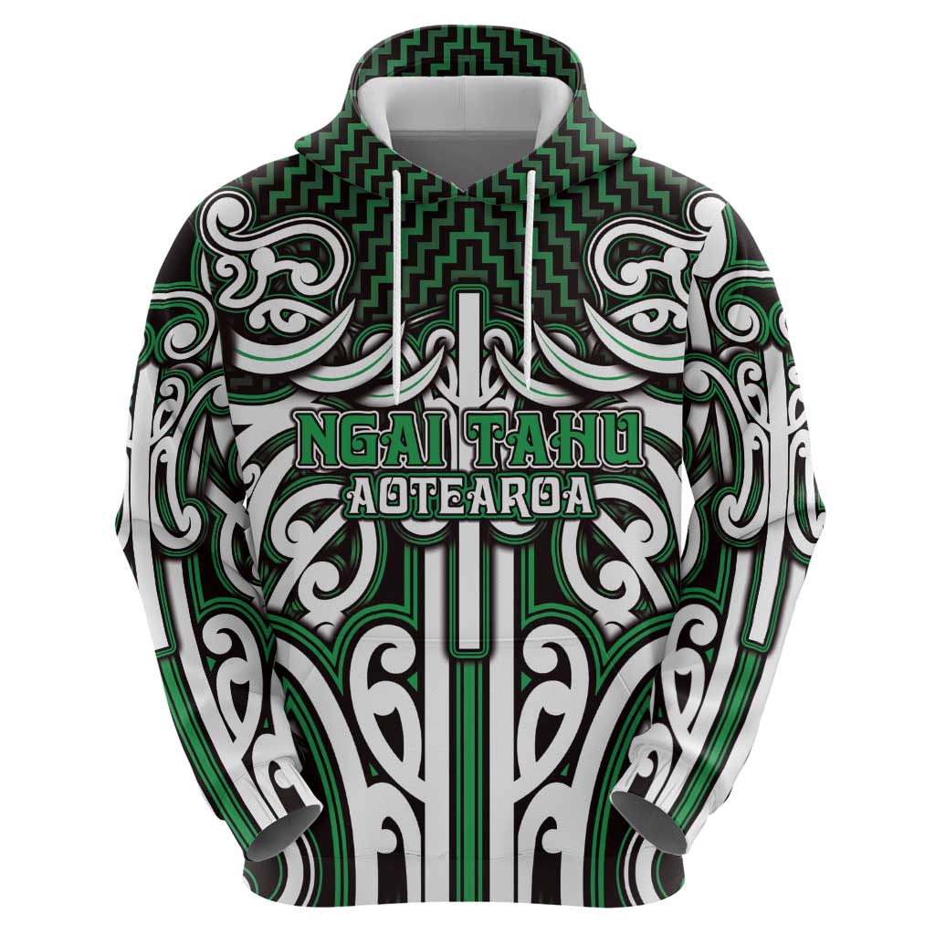 Custom Aotearoa Ngai Tahu Hoodie Maori Tribal Pattern Mix Poutama