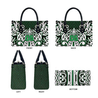 Custom Aotearoa Ngai Tahu Leather Bag Maori Tribal Pattern Mix Poutama