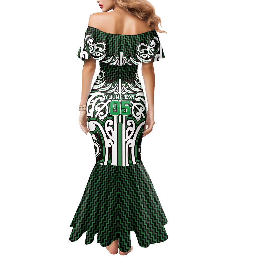 Custom Aotearoa Ngai Tahu Mermaid Dress Maori Tribal Pattern Mix Poutama LT05 - Polynesian Pride