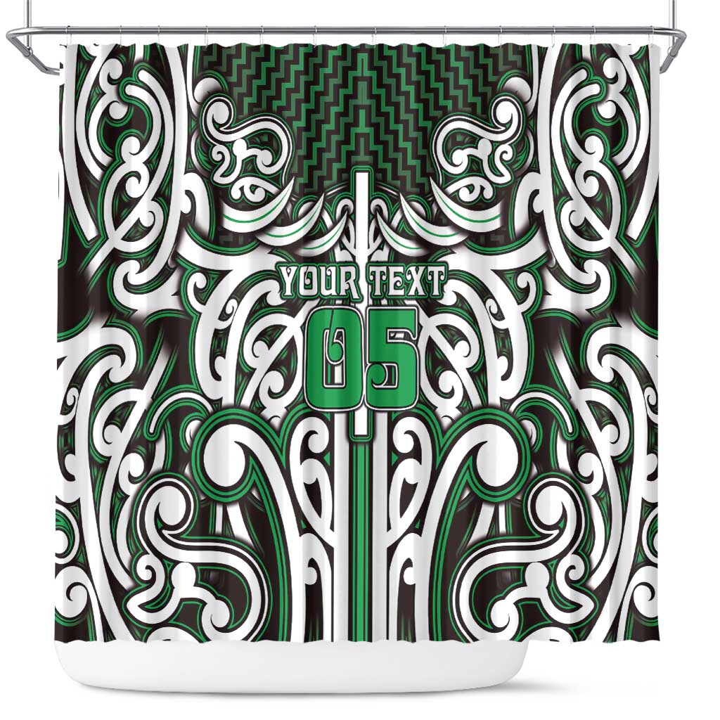 Custom Aotearoa Ngai Tahu Shower Curtain Maori Tribal Pattern Mix Poutama