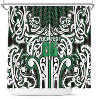 Custom Aotearoa Ngai Tahu Shower Curtain Maori Tribal Pattern Mix Poutama