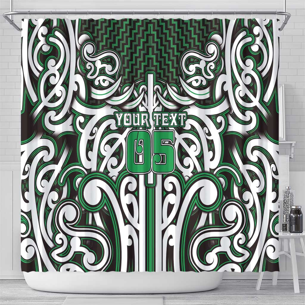 Custom Aotearoa Ngai Tahu Shower Curtain Maori Tribal Pattern Mix Poutama