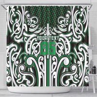 Custom Aotearoa Ngai Tahu Shower Curtain Maori Tribal Pattern Mix Poutama