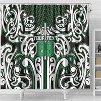 Custom Aotearoa Ngai Tahu Shower Curtain Maori Tribal Pattern Mix Poutama
