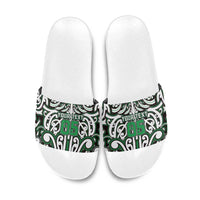 Custom Aotearoa Ngai Tahu Slide Sandals Maori Tribal Pattern Mix Poutama