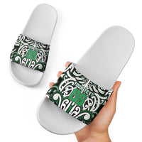 Custom Aotearoa Ngai Tahu Slide Sandals Maori Tribal Pattern Mix Poutama