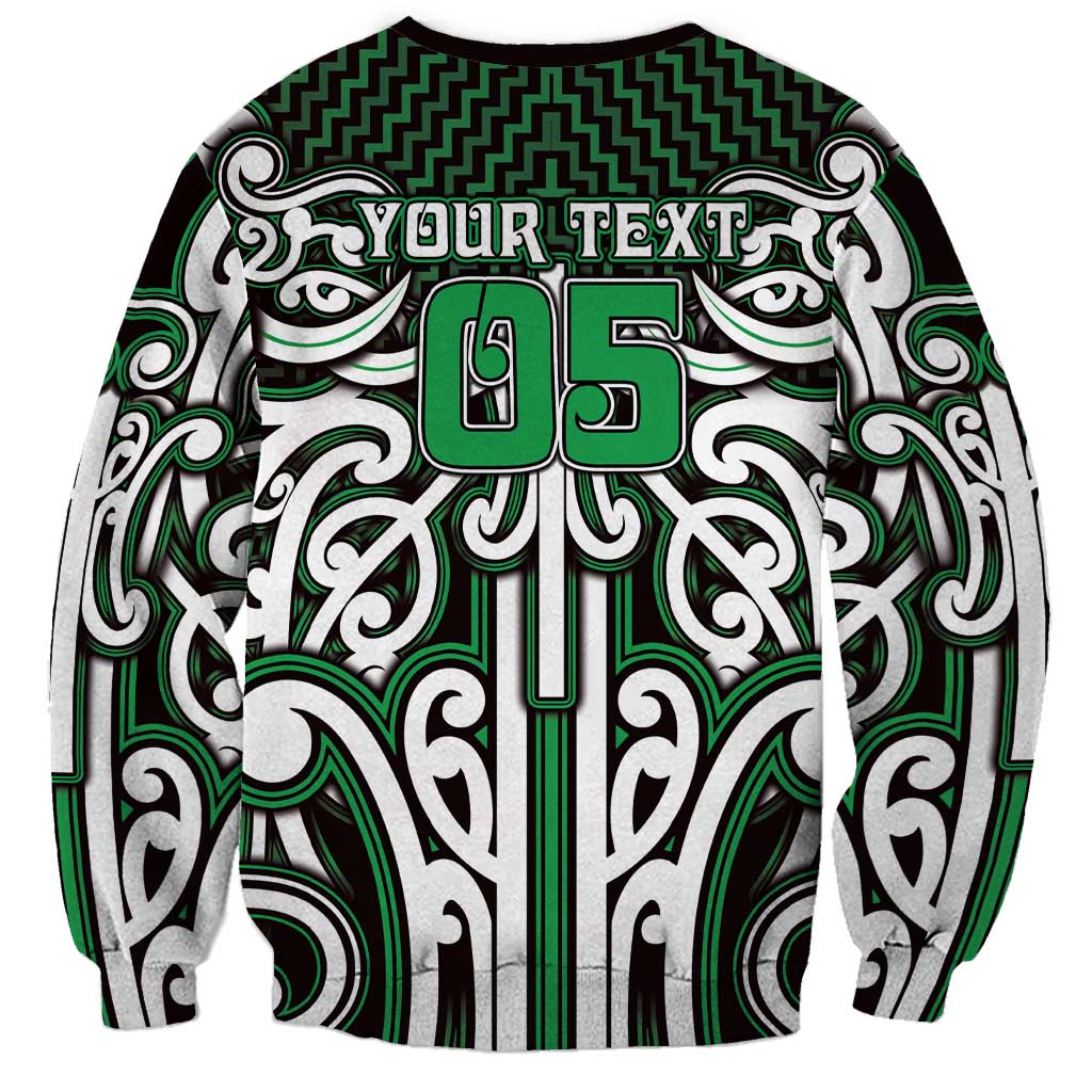 Custom Aotearoa Ngai Tahu Sweatshirt Maori Tribal Pattern Mix Poutama