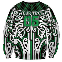Custom Aotearoa Ngai Tahu Sweatshirt Maori Tribal Pattern Mix Poutama
