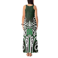Custom Aotearoa Ngai Tahu Tank Maxi Dress Maori Tribal Pattern Mix Poutama