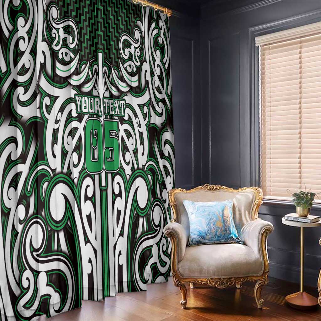Custom Aotearoa Ngai Tahu Window Curtain Maori Tribal Pattern Mix Poutama
