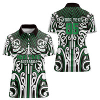 Custom Aotearoa Ngai Tahu Women Polo Shirt Maori Tribal Pattern Mix Poutama