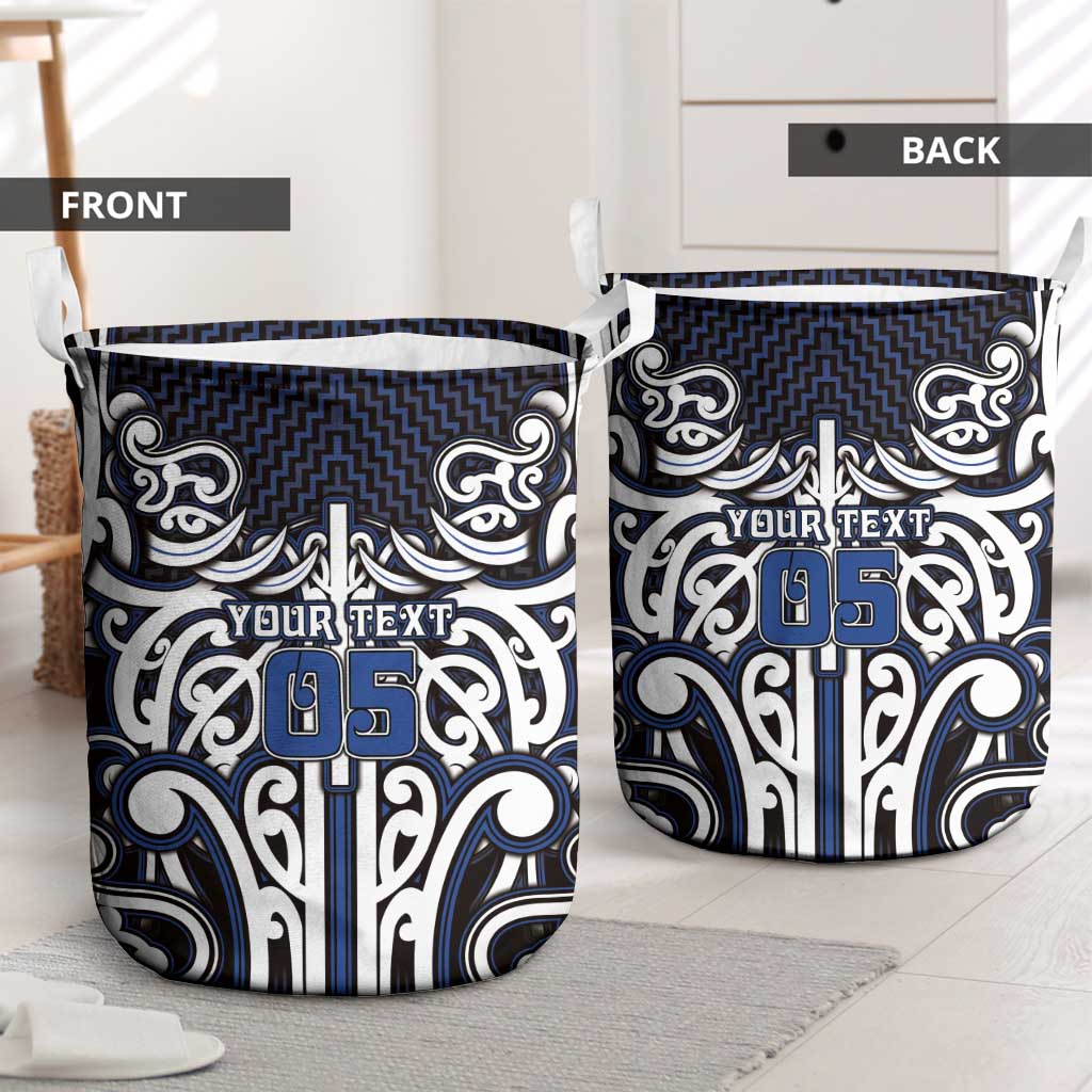Custom Aotearoa Ngati Tuwharetoa Laundry Basket Maori Tribal Pattern Mix Poutama
