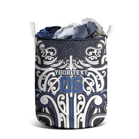 Custom Aotearoa Ngati Tuwharetoa Laundry Basket Maori Tribal Pattern Mix Poutama