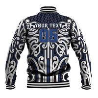 Custom Aotearoa Ngati Tuwharetoa Baseball Jacket Maori Tribal Pattern Mix Poutama