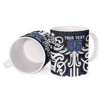 Custom Aotearoa Ngati Tuwharetoa Ceramic Mug Maori Tribal Pattern Mix Poutama