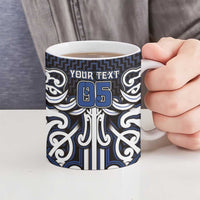 Custom Aotearoa Ngati Tuwharetoa Ceramic Mug Maori Tribal Pattern Mix Poutama