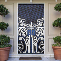 Custom Aotearoa Ngati Tuwharetoa Door Cover Maori Tribal Pattern Mix Poutama