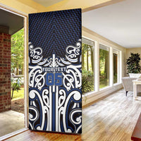 Custom Aotearoa Ngati Tuwharetoa Door Cover Maori Tribal Pattern Mix Poutama
