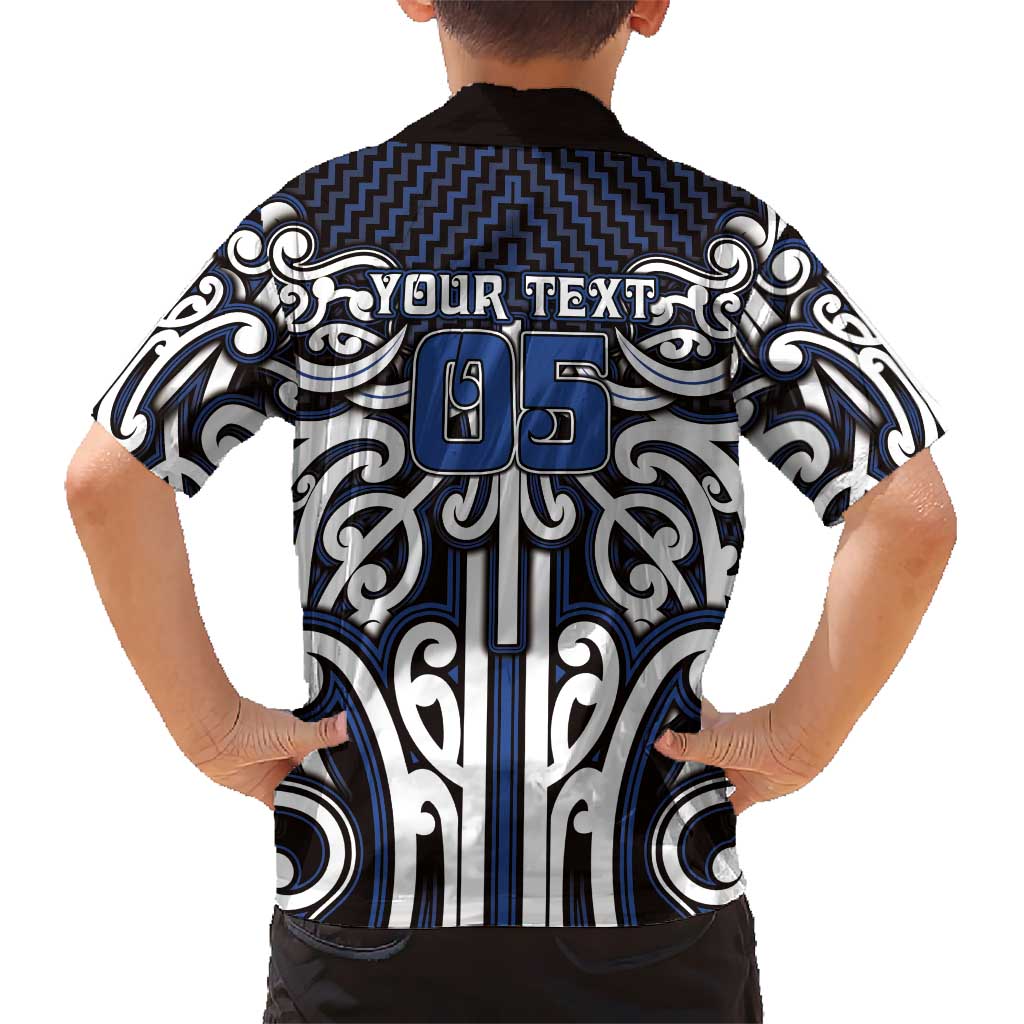 Custom Aotearoa Ngati Tuwharetoa Family Matching Off Shoulder Short Dress and Hawaiian Shirt Maori Tribal Pattern Mix Poutama