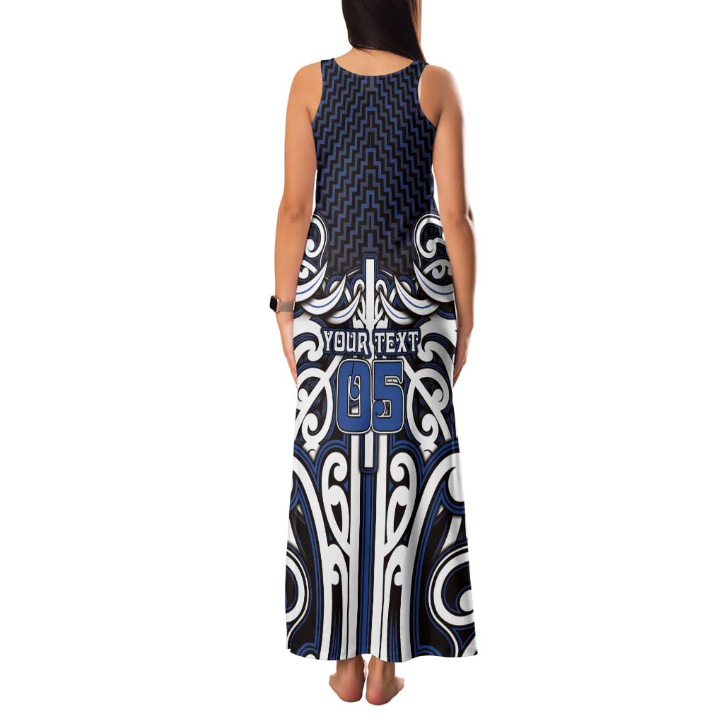 Custom Aotearoa Ngati Tuwharetoa Family Matching Tank Maxi Dress and Hawaiian Shirt Maori Tribal Pattern Mix Poutama