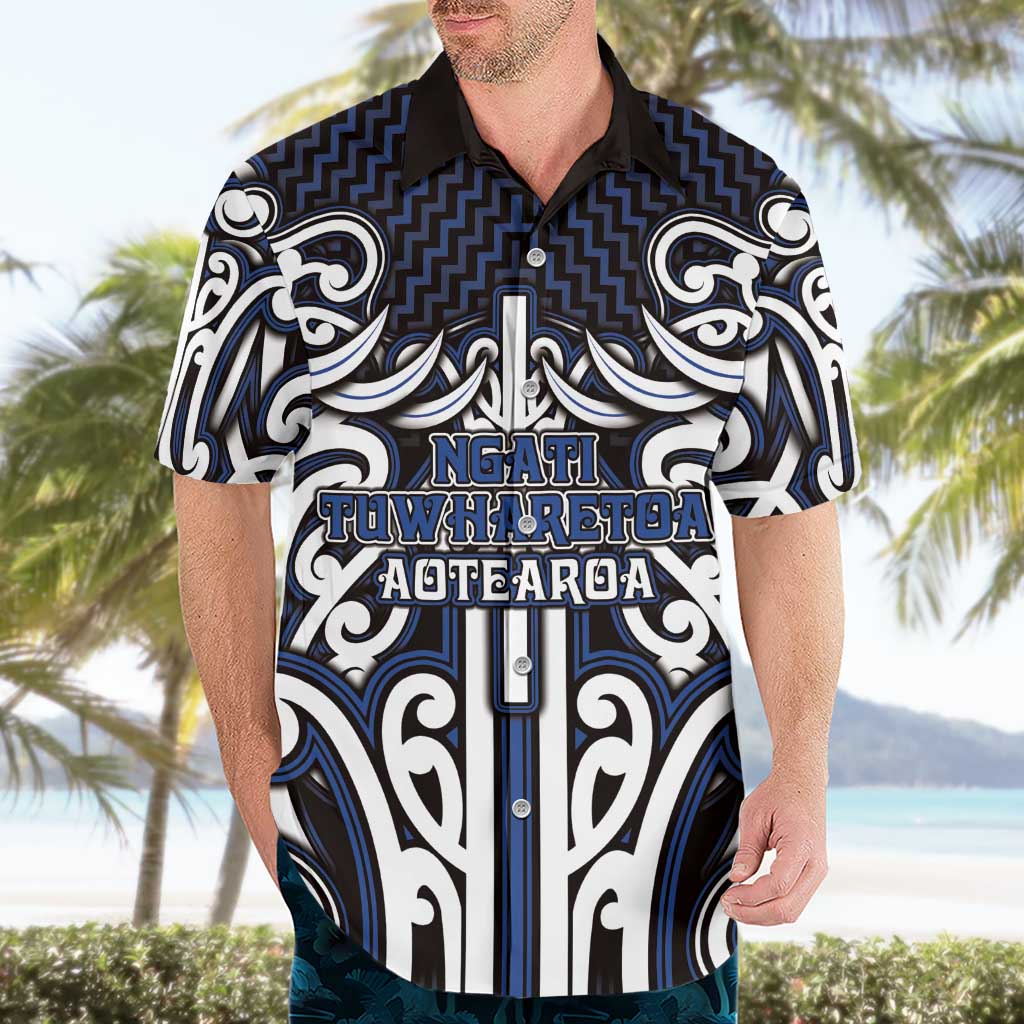 Custom Aotearoa Ngati Tuwharetoa Hawaiian Shirt Maori Tribal Pattern Mix Poutama LT05 - Polynesian Pride