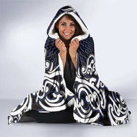 Custom Aotearoa Ngati Tuwharetoa Hooded Blanket Maori Tribal Pattern Mix Poutama