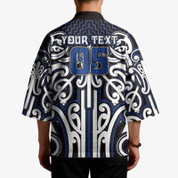 Custom Aotearoa Ngati Tuwharetoa Kimono Maori Tribal Pattern Mix Poutama