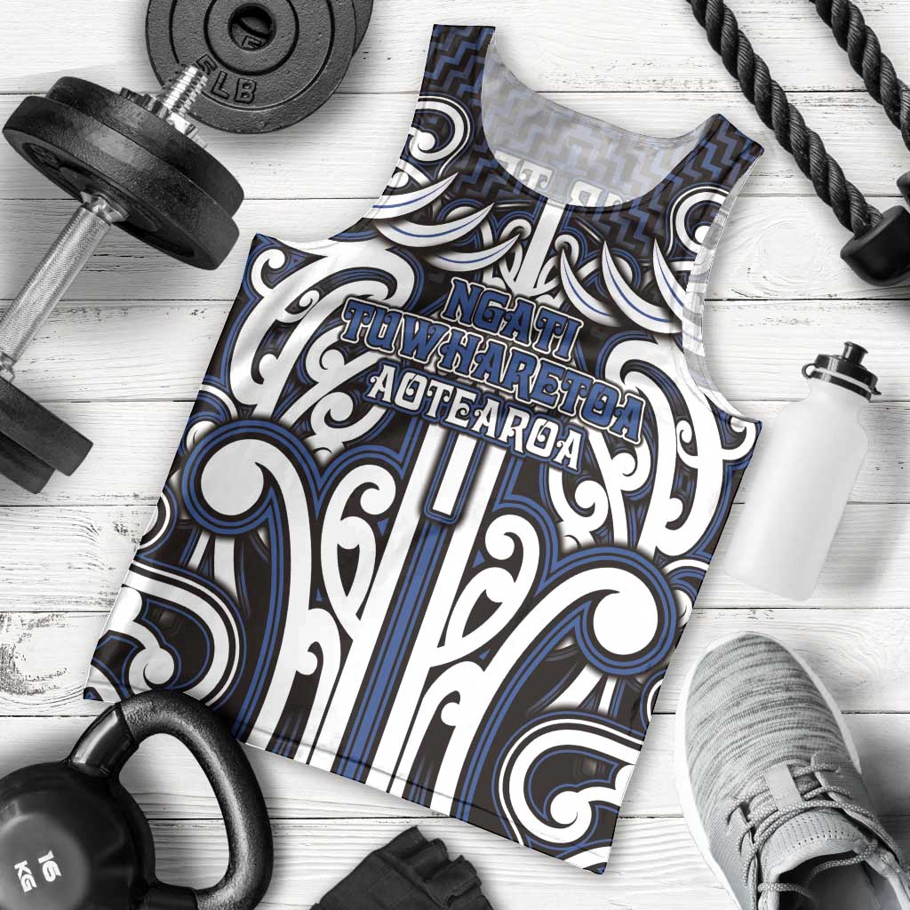 Custom Aotearoa Ngati Tuwharetoa Men Tank Top Maori Tribal Pattern Mix Poutama