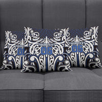 Custom Aotearoa Ngati Tuwharetoa Pillow Cover Maori Tribal Pattern Mix Poutama