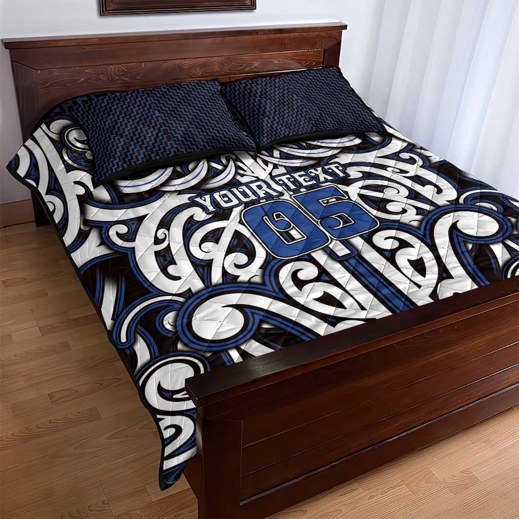 Custom Aotearoa Ngati Tuwharetoa Quilt Bed Set Maori Tribal Pattern Mix Poutama