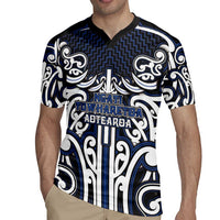 Custom Aotearoa Ngati Tuwharetoa Rugby Jersey Maori Tribal Pattern Mix Poutama