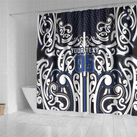 Custom Aotearoa Ngati Tuwharetoa Shower Curtain Maori Tribal Pattern Mix Poutama