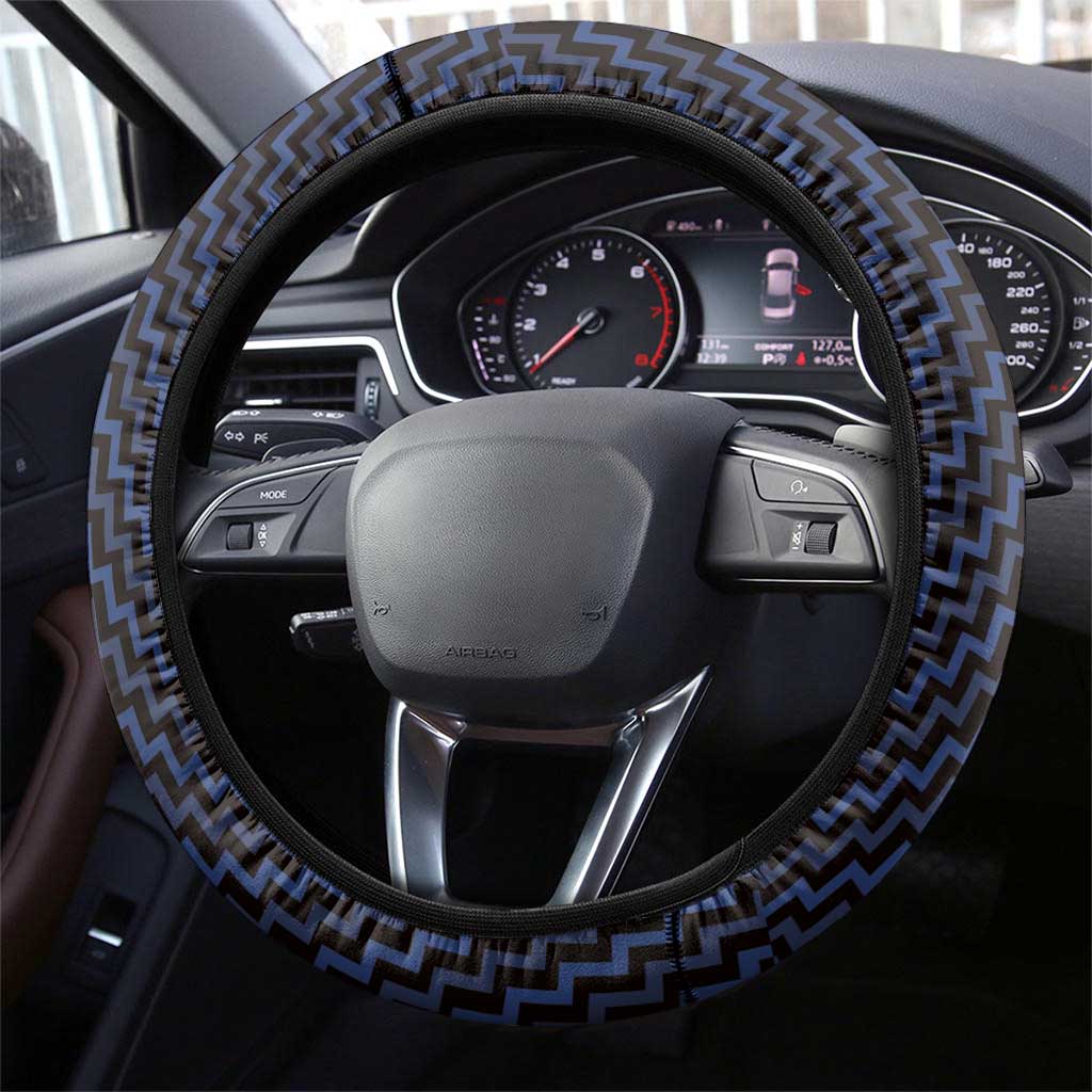 Aotearoa Ngati Tuwharetoa Steering Wheel Cover Maori Tribal Pattern Mix Poutama