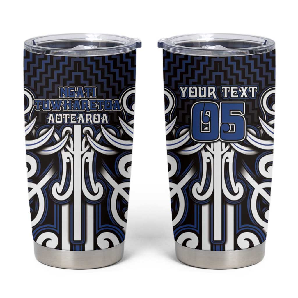 Custom Aotearoa Ngati Tuwharetoa Tumbler Cup Maori Tribal Pattern Mix Poutama