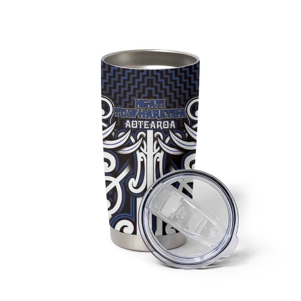 Custom Aotearoa Ngati Tuwharetoa Tumbler Cup Maori Tribal Pattern Mix Poutama
