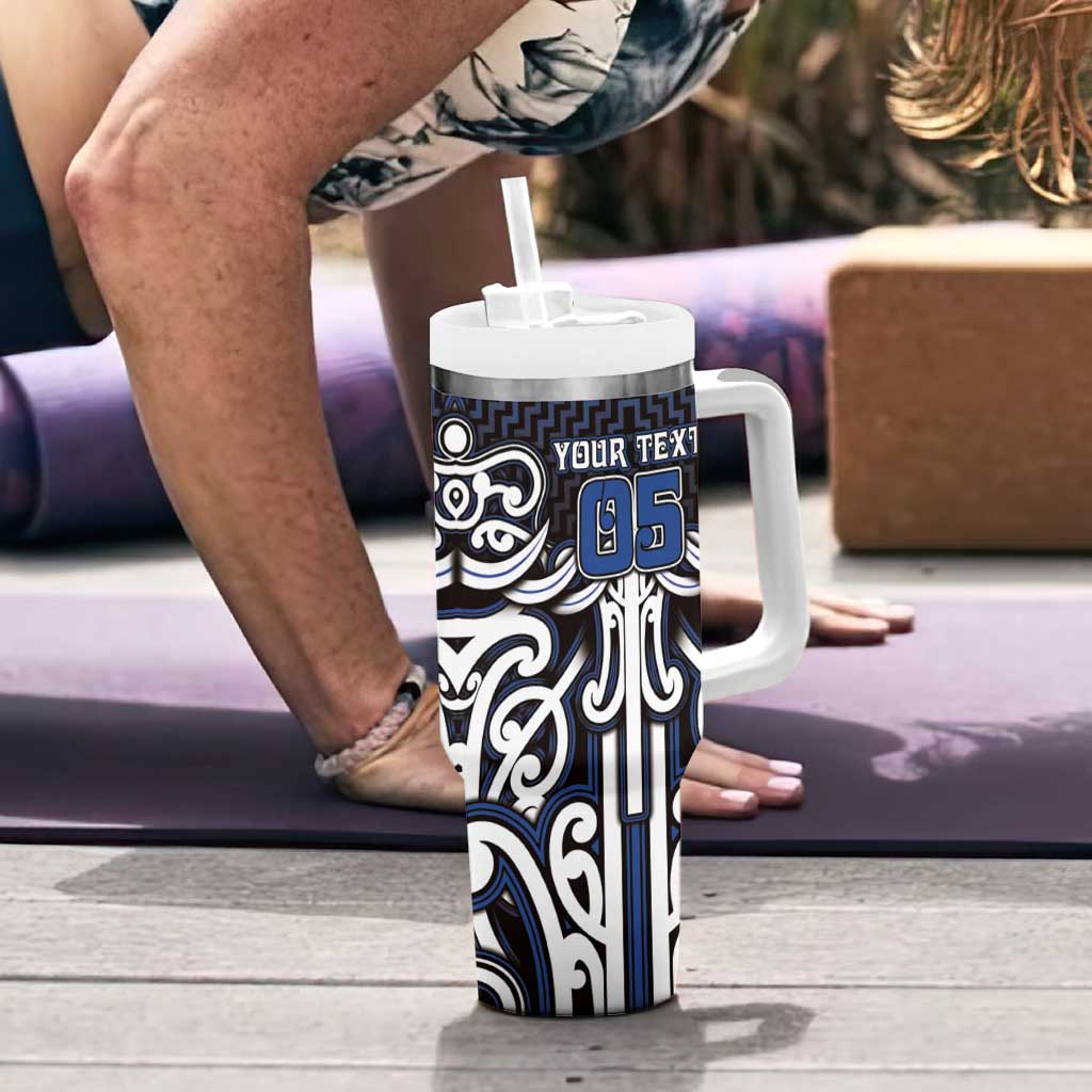 Custom Aotearoa Ngati Tuwharetoa Tumbler With Handle Maori Tribal Pattern Mix Poutama LT05 - Polynesian Pride
