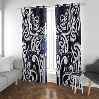 Custom Aotearoa Ngati Tuwharetoa Window Curtain Maori Tribal Pattern Mix Poutama