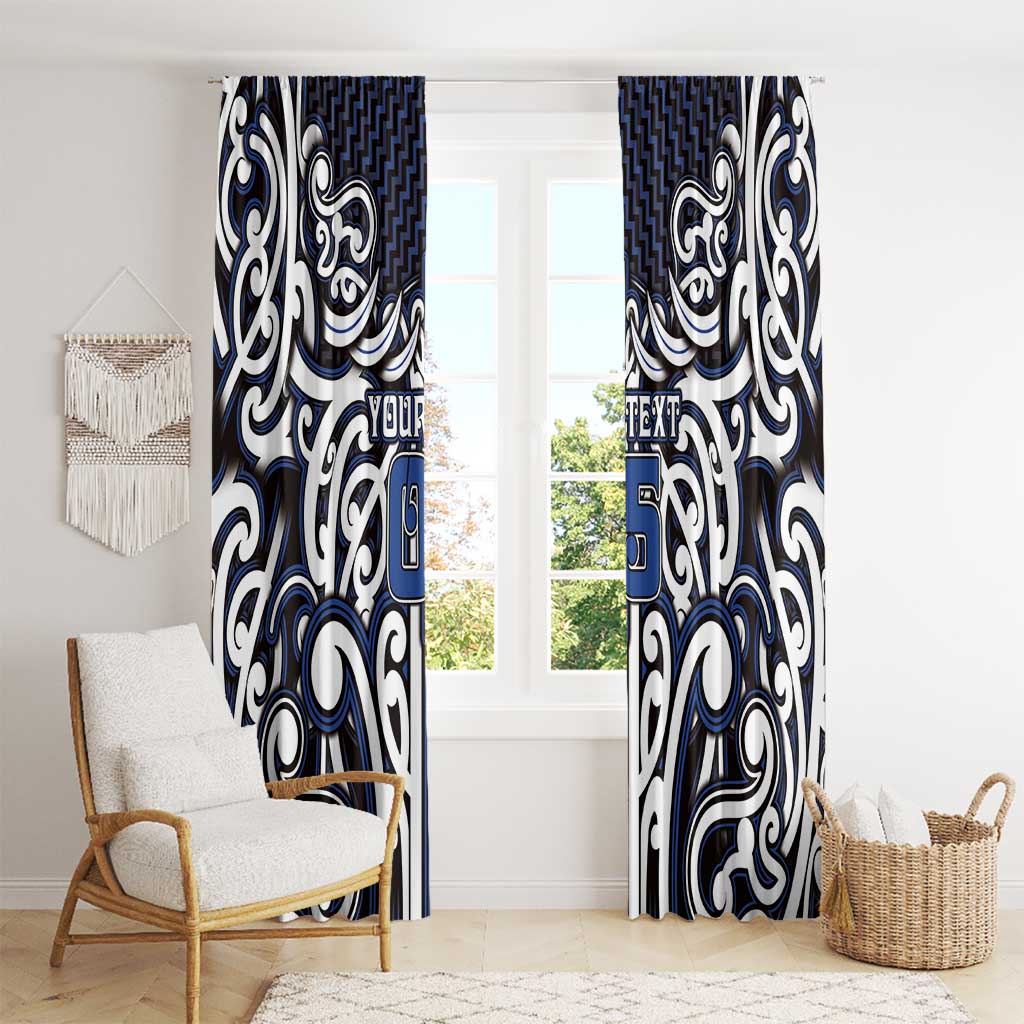 Custom Aotearoa Ngati Tuwharetoa Window Curtain Maori Tribal Pattern Mix Poutama