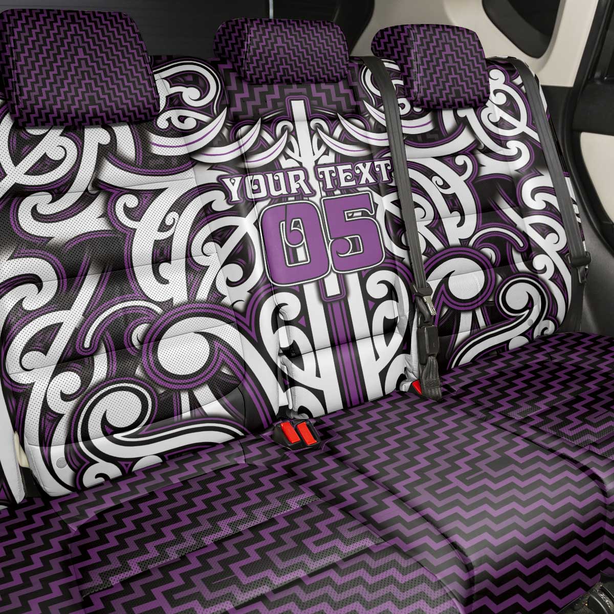 Custom Aotearoa Rangitane Back Car Seat Cover Maori Tribal Pattern Mix Poutama
